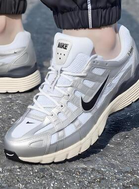 Nike耐克男鞋官方正品P-6000运动鞋2025款银灰色休闲跑步鞋CD6404