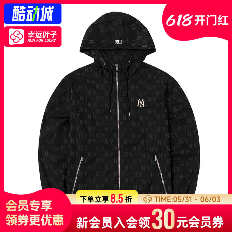 幸运叶子|MLB外套男女装春季休闲运动服梭织风衣夹克3AWJM0444