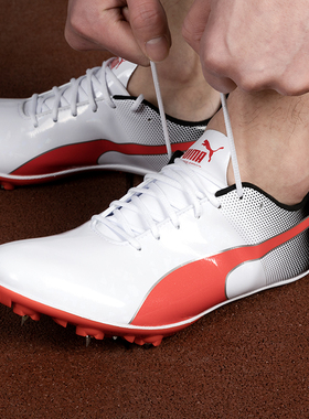 彪马男鞋女鞋官方正品evoSPEED Sprint 14红色竞速钉鞋2026运动鞋