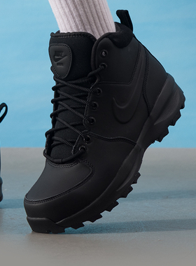 NIKE耐克男鞋25冬季新款潮流黑色运动鞋缓震抓地中帮网球鞋HF7095