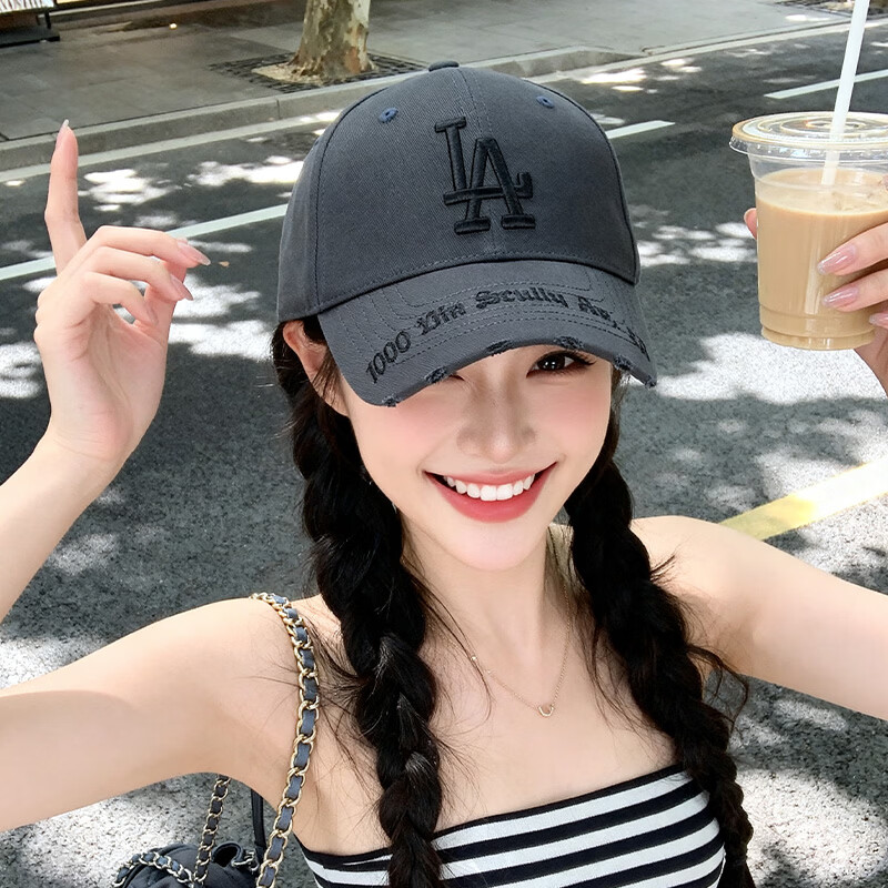 MLB官方 专柜正品灰色鸭舌帽男帽女帽新款情侣运动帽子户外棒球帽图片