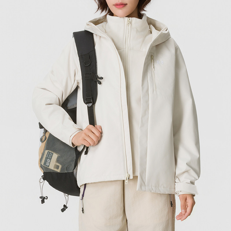 幸运叶子|安德玛/UA冬季款三合一夹克加绒保暖内胆女士户外运动服图片