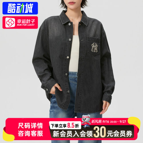 幸运叶子|MLB男女情侣牛仔衬衫2026新款休闲潮流时尚学院风外套