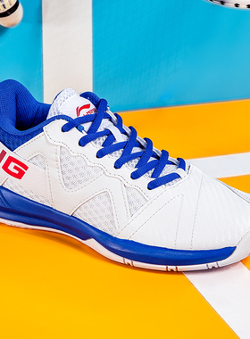 李宁羽毛球鞋女鞋23新款减震回弹轻盈网面透气训练运动鞋AYTQ026