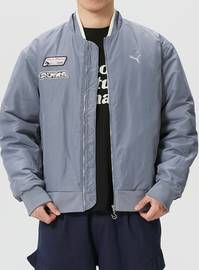 彪马新年款马年男女RACE AHEAD灰色棉服2026春季新款运动休闲外套