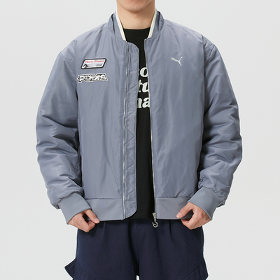 彪马新年款马年男女RACE AHEAD灰色棉服2026春季新款运动休闲外套