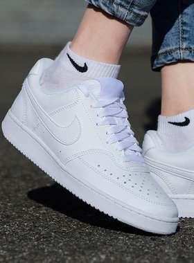 NIKE耐克官方正品女鞋冬季新款COUR TVISION运动鞋小白鞋休闲鞋子