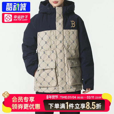 MLB男装女装2025冬季连帽老花保暖加厚羽绒服工装风外套3ADJM0156