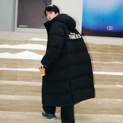 MLB官方正品长款羽绒服男女冬季户外保暖鹅绒服情侣宽松羽绒外套