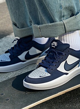 NIKE耐克男鞋蓝色板鞋官方正品滑板鞋春季新款透气运动鞋休闲鞋男