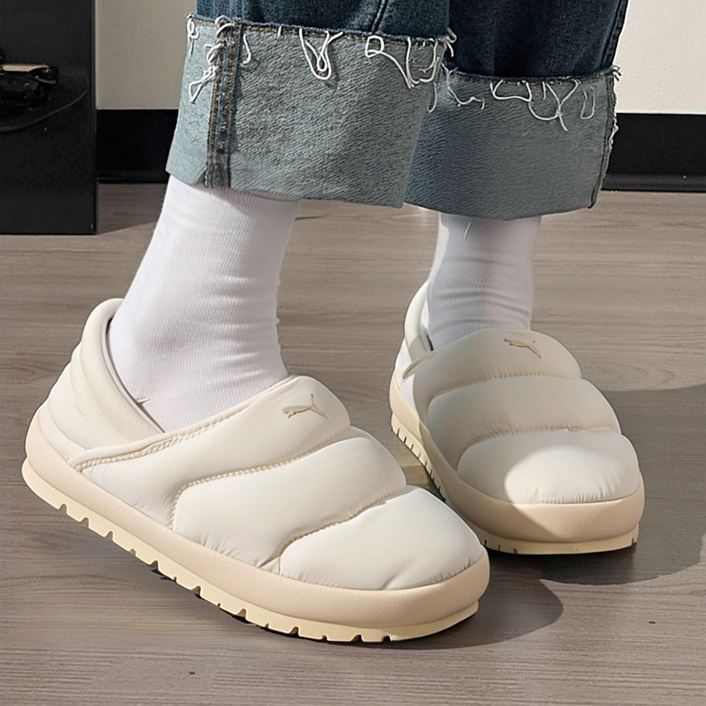 彪马男鞋女鞋官方正品PUMA TuffTerra米白色加绒休闲鞋舒适居家鞋,运动鞋new,运动休闲鞋,淘宝优惠券,粉丝福利购,淘宝优惠卷