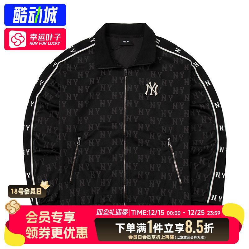 MLB男装女装 2025冬季新款时尚潮流休闲外套运动老花复古针织夹克