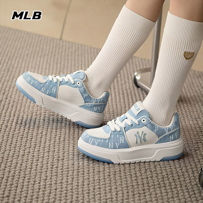 MLB官方正品男鞋女鞋25冬季新款老花运动鞋学长鞋老爹鞋厚底板鞋