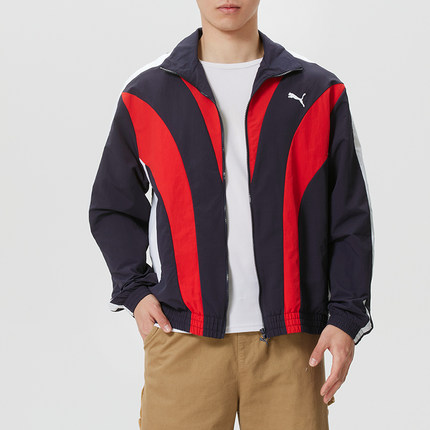 Puma彪马T7外套男装2026新款春季运动服跑步训练休闲梭织立领夹克