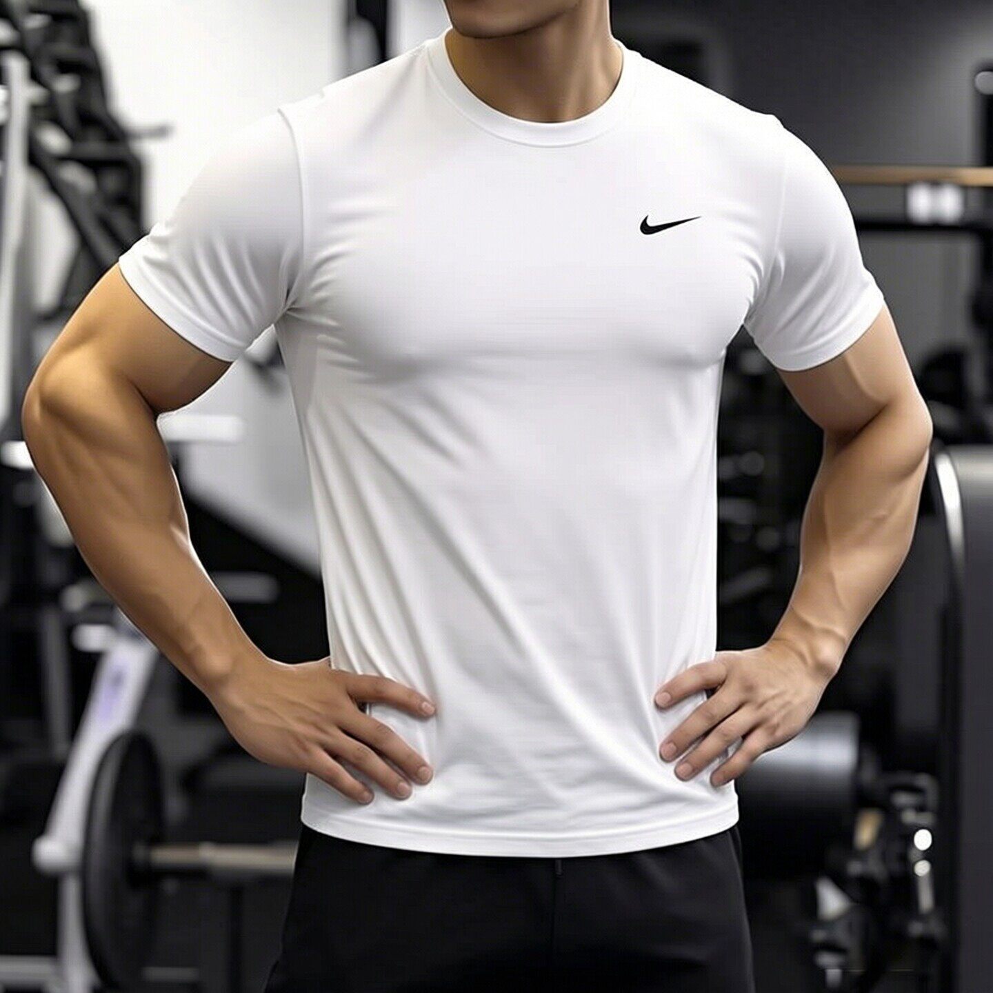 Nike耐克速干短袖T恤男春季新款男士紧身运动服透气体恤训练上衣