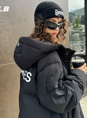 MLB男女情侣长款羽绒服25冬季新款连帽加厚经典棉羽外套3ADJB1846