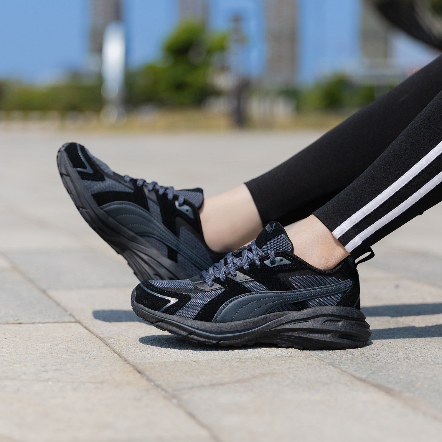 彪马官方正品男女鞋秋季新款黑色网面透气跑步鞋情侣运动休闲鞋子