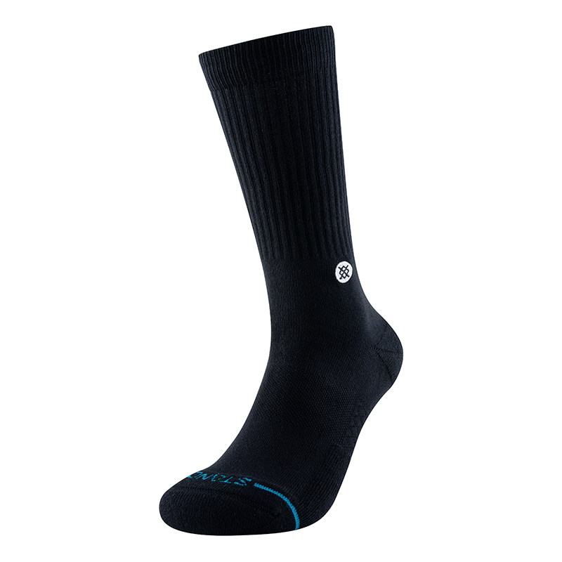 STANCE男袜经典黑三双装2026新款中筒篮球训练袜透气休闲袜跑步袜