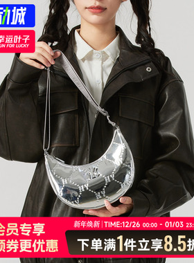 MLB男包女包单肩包2025新款复古老花斜挎包休闲手拎包7ACRMD15N