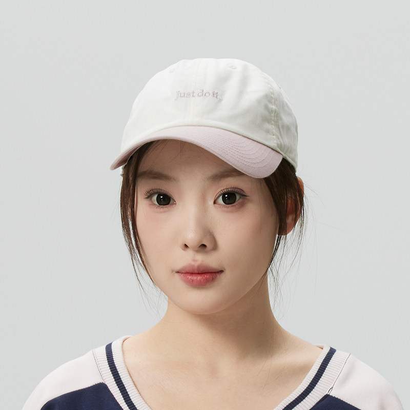 Nike耐克男女同款官方正品撞色棒球帽2026新款帆白玫红遮阳鸭舌帽
