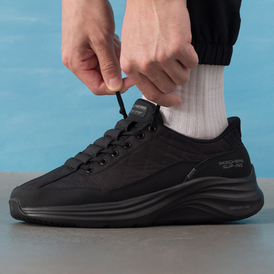 斯凯奇男鞋2026春季新款闪穿云感鞋健步一脚穿休闲运动鞋232619