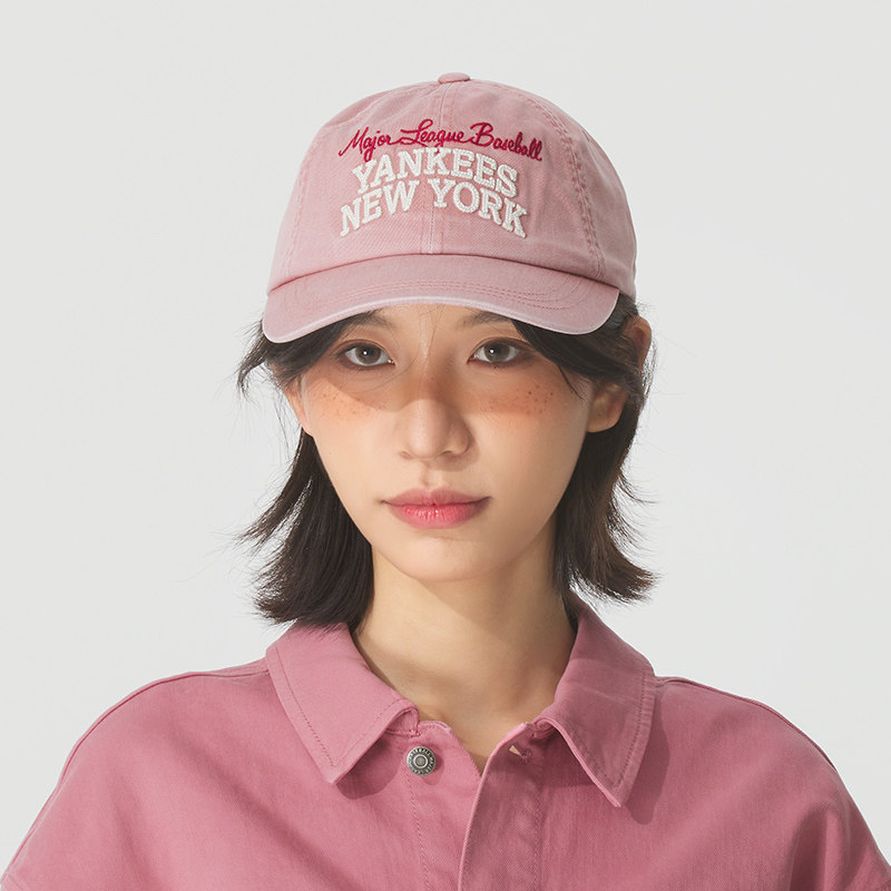 幸运叶子|MLB官方男女棒球帽夏季运动帽粉色牛仔休闲遮阳鸭舌帽图片