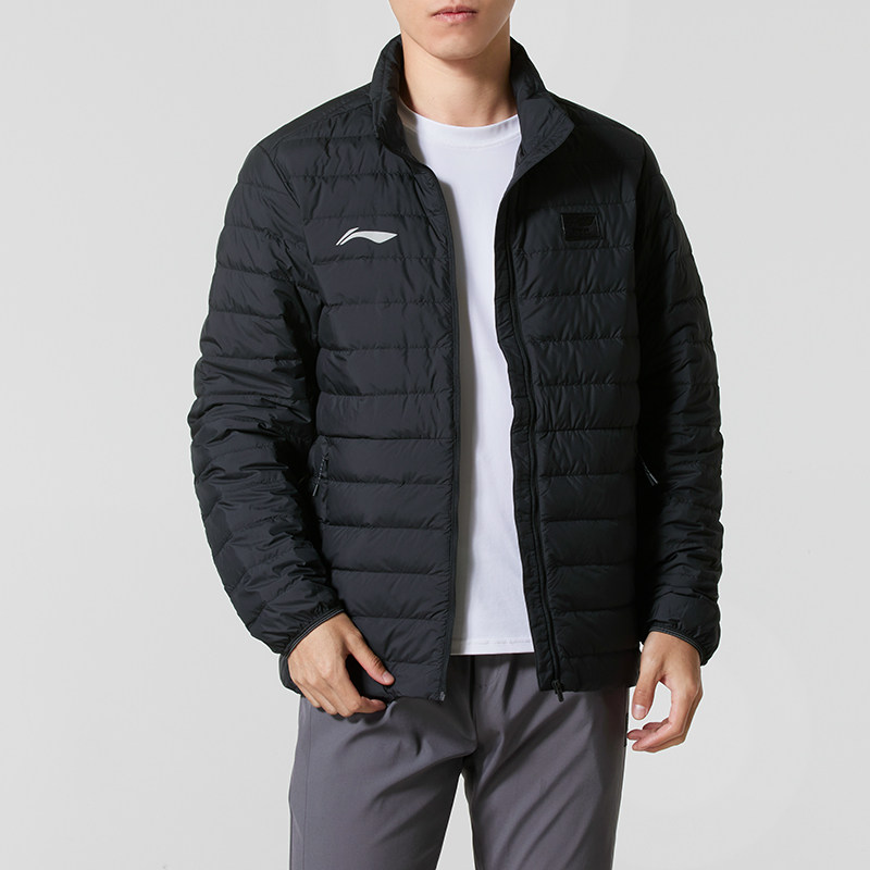 李宁男装女装2026春季新款羽毛球系列训练轻薄保暖拉链羽绒服外套