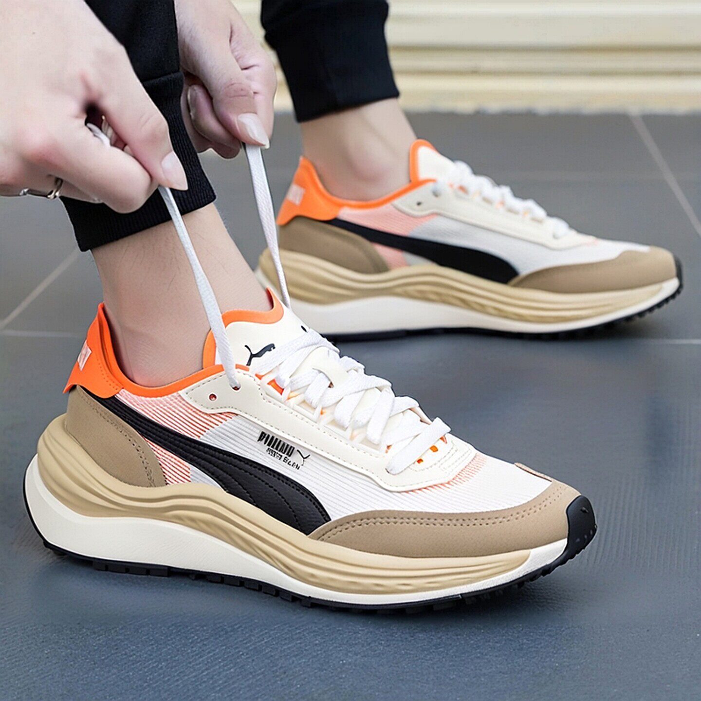 彪马官方正品男鞋女鞋秋季新款网面透气轻便运动鞋情侣厚底休闲鞋