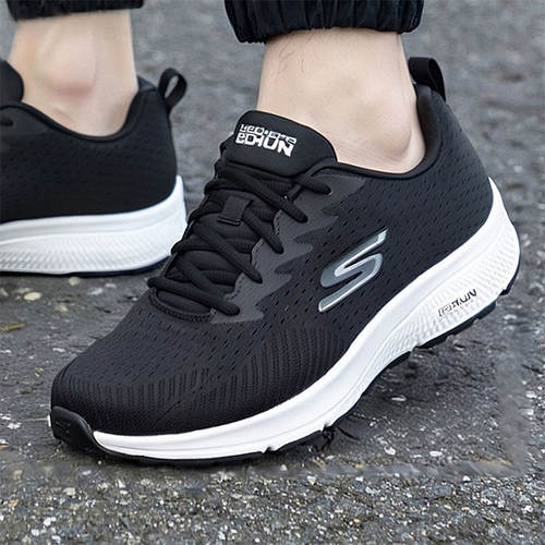 斯凯奇男鞋春季新款运动鞋官方正品男士休闲鞋软底网面透气跑步鞋