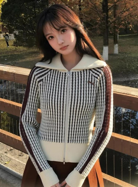 彪马女装官方正品T7雪白色针织线衫外套2026春季新款运动休闲上衣