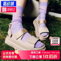 UGG官方正品女鞋25夏季新款厚底露趾炫金魔术贴时尚休闲凉鞋清仓