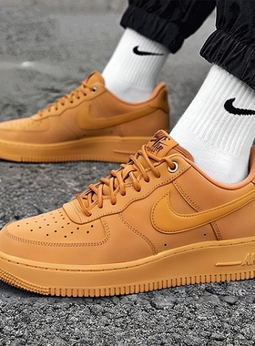 Nike耐克男鞋官方正品麦黄色空军一号低帮板鞋2026新款运动休闲鞋