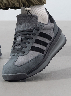 阿迪达斯三叶草男鞋女鞋2025秋季新款SL72深灰色运动鞋休闲T头鞋
