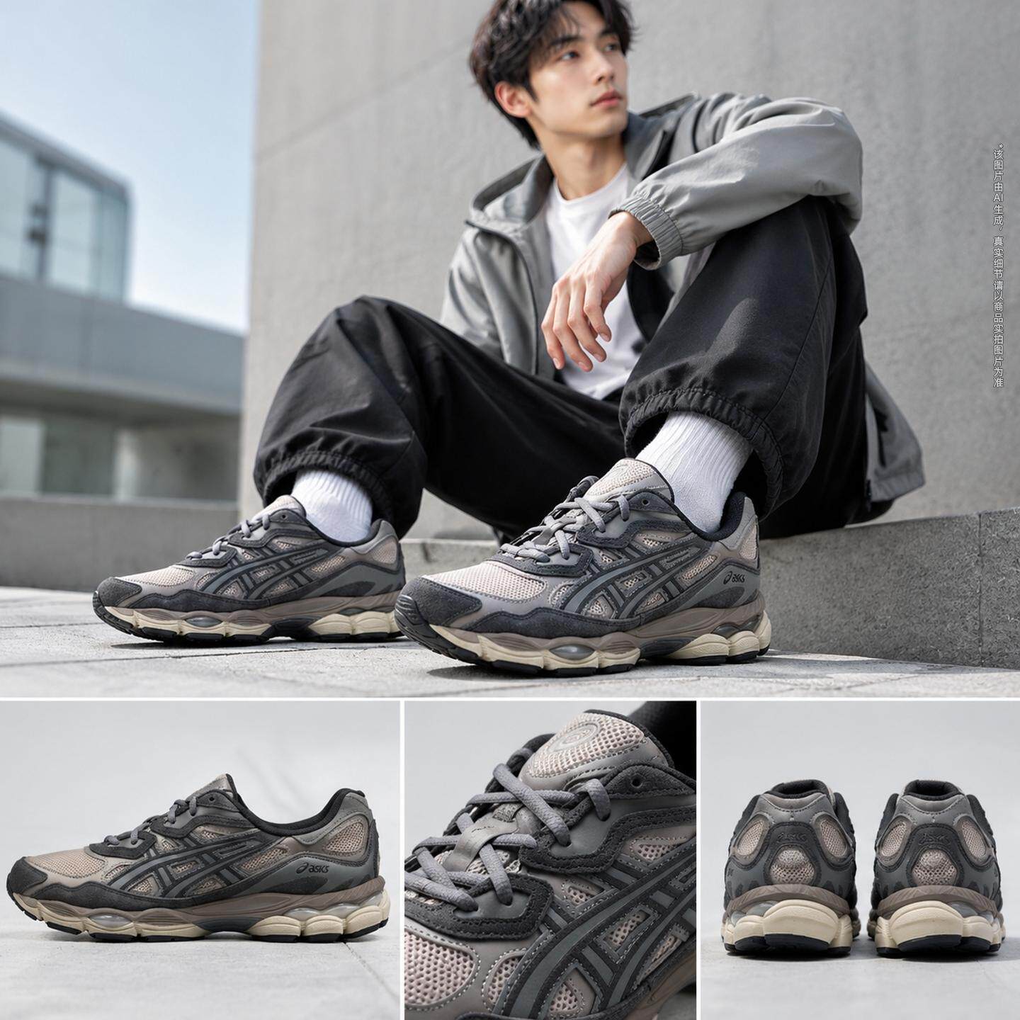 ASICS亚瑟士男鞋休闲鞋2026款GEL-NYC网面透气大底户外复古运动鞋