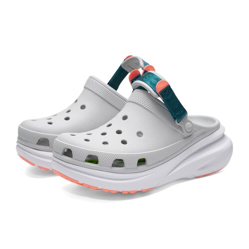 卡骆驰官方男女鞋动感泡芙拼色洞洞鞋厚底凉鞋沙滩鞋花园鞋214096