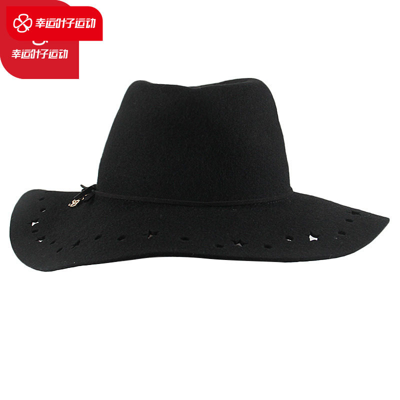 Hatson男帽女帽春季款户外旅游遮阳时尚礼帽休闲帽SBKFEH0832BK