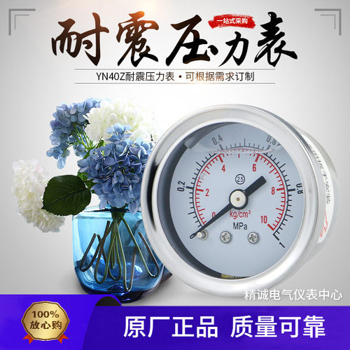 圣迪YN40Z耐震压力表轴向不锈钢