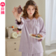 芬腾睡衣女秋冬季 珊瑚绒加绒保暖抗静电家居服 女款 海岛绒长袖 套装