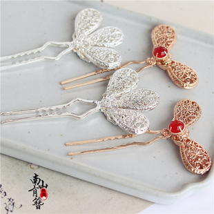 梦华录刘亦菲宋引章同款发簪U钗复古风头饰水滴u簪子汉服旗袍发饰