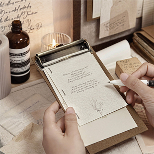 复古夹板素材纸 可书写留言记事菜单式手帐拼贴装饰素材便签纸