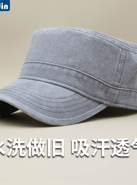 复古做旧休闲美式平顶帽春秋