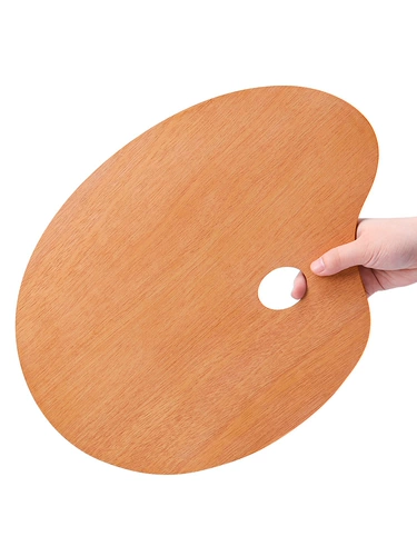 Деревянная художественная палитра для рисования, круглая акварель, гуашь, акрил из натурального дерева