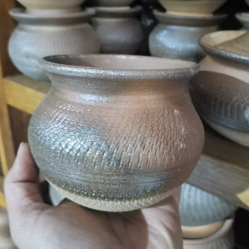 龙窑柴烧落灰釉跳刀茶罐