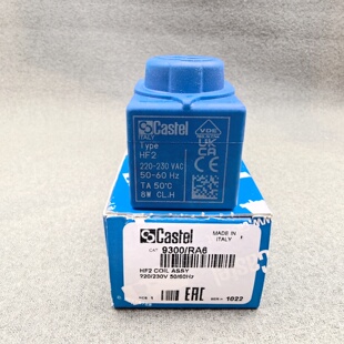 进口意大利卡士妥电磁阀线圈Castel 9300/RA6 HF2 220-230V 8W