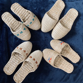 舒适环保养脚出口时尚 促销 拖鞋 居家鞋 纯手工草鞋 蒲草编织男女款