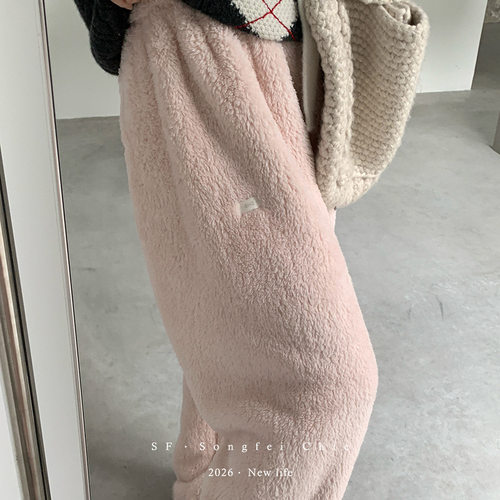 三朵儿摇粒绒保暖裤女
