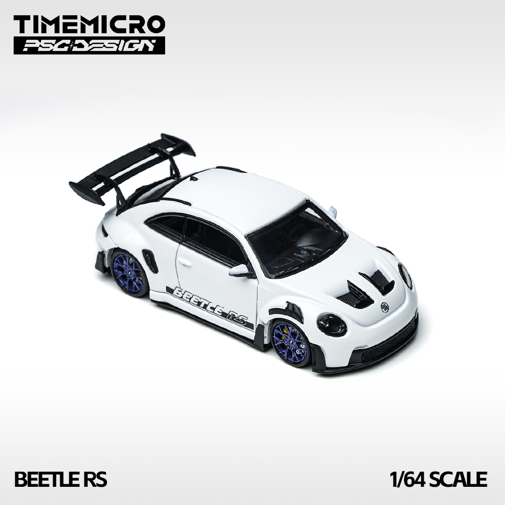 TimeMicro×PSC 1:64 甲壳虫RS 保时虫白色展会版合金车模摆件