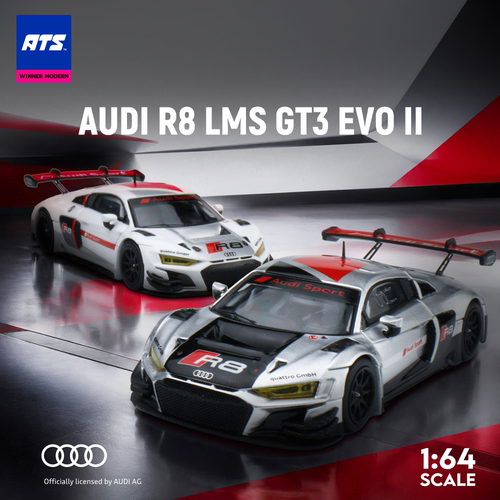 ATS(爱特斯)&WM奥迪R8GT3 EVO 车队致敬版仿真合金汽车模型