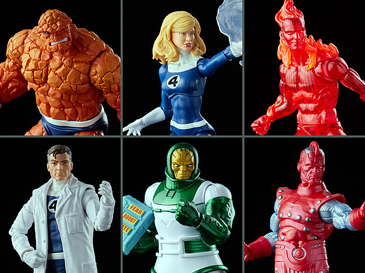 现货marvel legends神奇四侠石头人进化者隐形女 霹雳火惊魂人6寸
