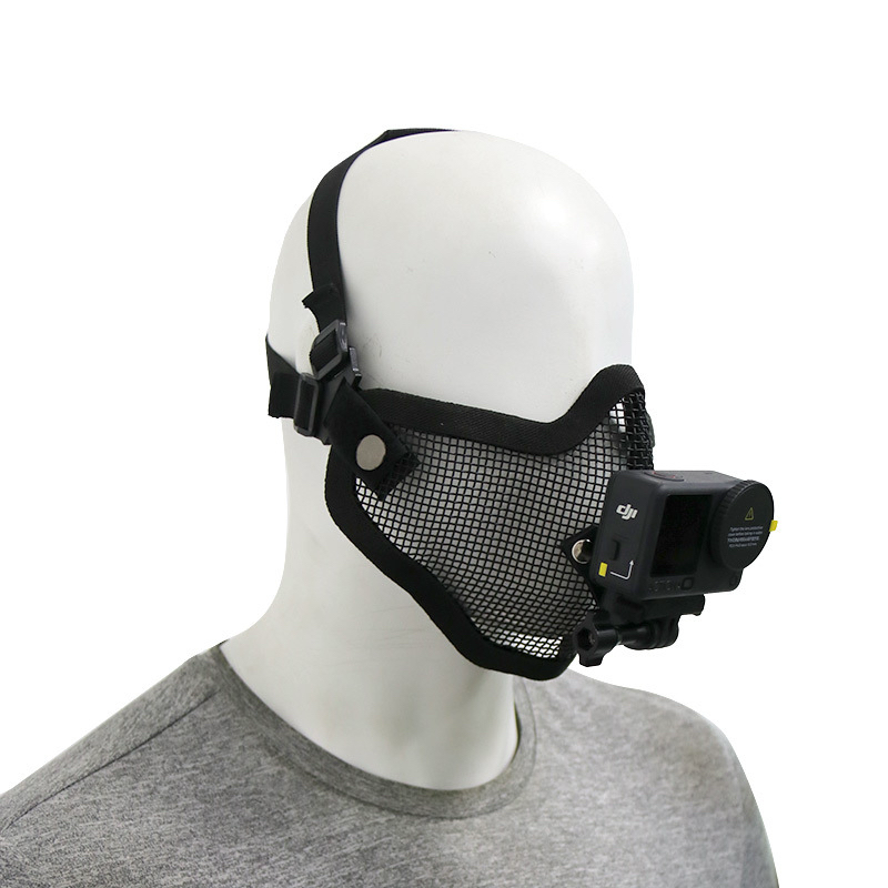 gopro大疆Action运动相机战术面罩支架 试车第一视角拍摄手机通用